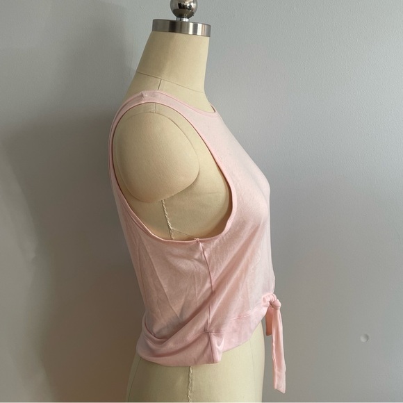 Wildfox Sweat Tie Front Workout Tank Top- Blushing Bride (Pink)- Size Large- NWT - Picture 4 of 8